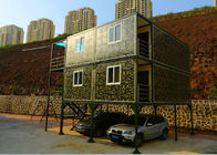 Çin Garaj ile Ordu Yeşil Küçük Konteyner Ofisi Üç Kat 2mm PVC Zemin Paneli şirket