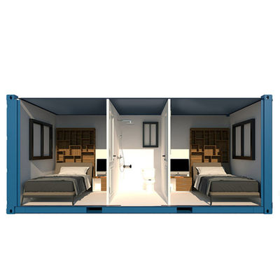 2 yatak odası Flat Pack Konteyner Evi Q235B Paslanmaz Prefab Modüler Evler