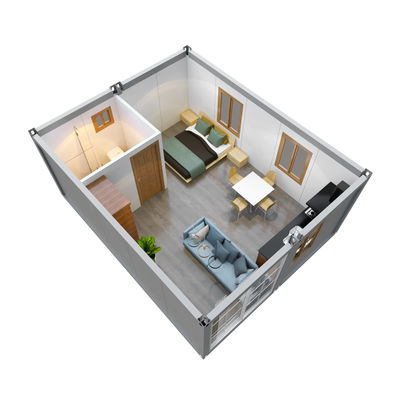 20ft 40ft Büyükanne Düz Konteyner Evi Otel Çerçeve Kit Konteyner Prefabrik Evler AirBnb Motel