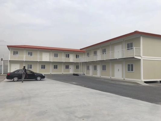 Prefabrik Okul Binası/Kapatılabilir Düz Paket Konteyner Evler Casa Prefabbracata Konteyner Çerçeve 40ft Geçici Barınak