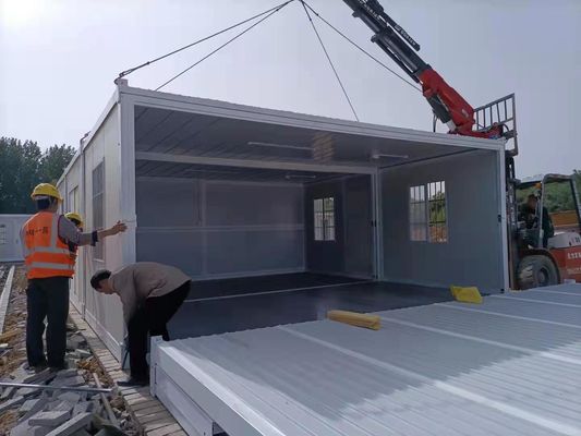 Katlanabilir 40ft taşınabilir katlanabilir konteyner evi 5 dakikalık yerleştirme anti sismik