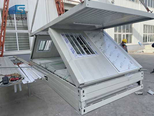 Su geçirmez Z Katlanabilir Konteyner Evi Galvanizli Çelik Ön Yapımlı Evler