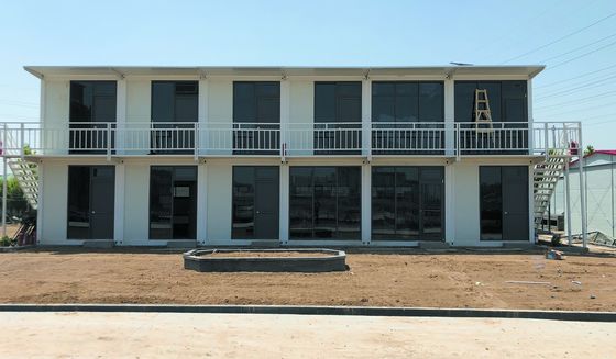 Hareketli 2 yatak odalı prefabrik evler, galvanizli çelik genişletilebilir prefabrik evler