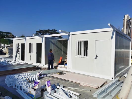 İşçiler için konteyner evi Filipinler'de madencilik alanı için konteyner kamyonet ofisi 2 katlı yatakhane
