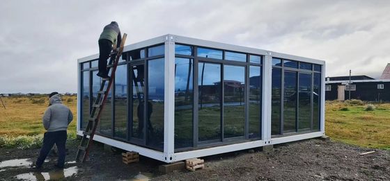BOX SPACE Lüks Modern Prefabrik Çelik ve Sandviç Paneli Mobil Ev Düz paket Konteyner Evi