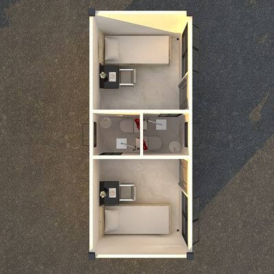BOX SPACE Ucuz Fiyat 20ft Atölyesi Mutfaklı Prefabrik Konteyner Evi, Dekorasyonlu Modüler Taşınabilir Evler
