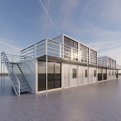 20ft 40ft Prefab Gemi Konteyner Evi Lüks Prefabrik Modüler Evler Modüler Prefabrik Cam Evi