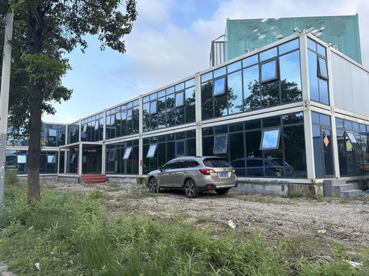 Esnek ve Konforlu Taşınabilir Site Ofis Konteyneri Modüler Çelik Çerçeve Kaya Yün Sandviç Paneli Modüler Ev
