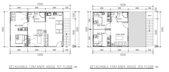 BOX SPACE Evler 3 yatak odası prefabrik modül evler evler prefabrik modülerler De Diseno Moderno