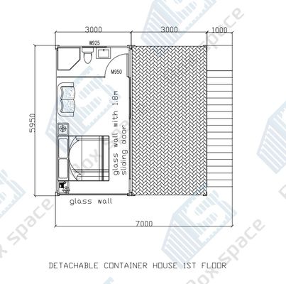 BOX SPACE Küçük Evler Gemiye Hazır 3 yatak odası Prefabrik Ev Lüks Vilalar Prefabrik Modüler Konteyner Evi Kıbrıs