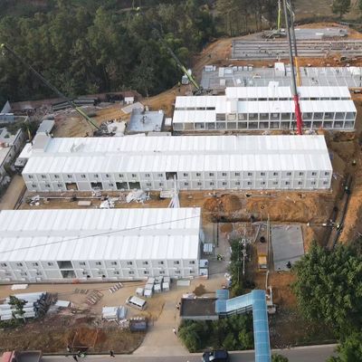 Porto Riko'da prefabrik ev kitleri Ofis konteynerleri Madencilik işçisi için 2 katlı yığılabilir taşınabilir kabin