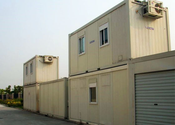 Çin İş için Office ile Çevre Dostu Çelik Konteyner Evleri Beyaz Renk Fabrika